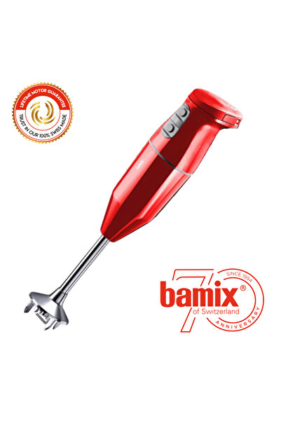 Genel Markalar Bamix Cordless Şarjlı Kablosuz El Blenderi 20 Dakika Kullanım 15500 Devir 3 Hız Ayarı Kırmızı