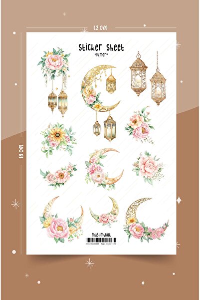 MuslimWalk Lumor – Ramazan Hilali Sticker Seti #143