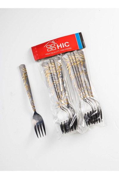 HIC 6-Piece Stainless Steel Fork Set