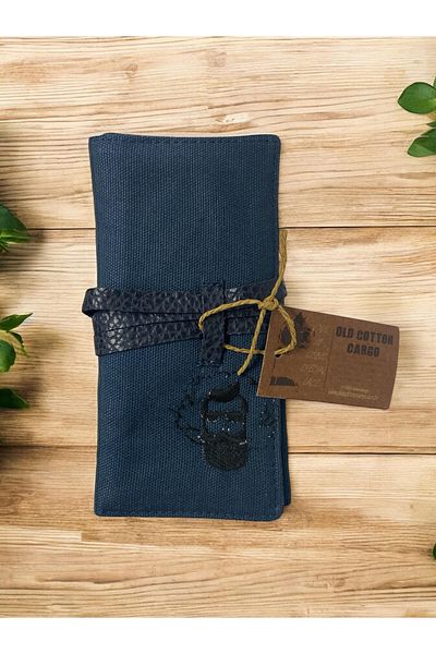 Old Cotton Vintage Unisex Quality Tobacco Cut Design Wallet Bag - 28 cm 19 cm