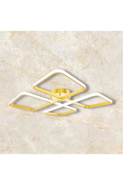 OSC HOME AYDINLATMA TASARIM Yellow Chandelier 4 - with Remote Control and Burning