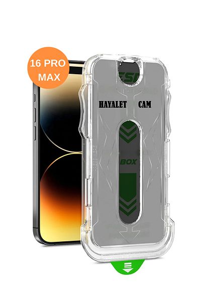 OSG iPhone 16 Pro Max - واقي شاشة Ghost، تركيب مضاد للكهرباء الساكنة، زجاج مقسى مع جهاز فاخر غير قابل للكسر