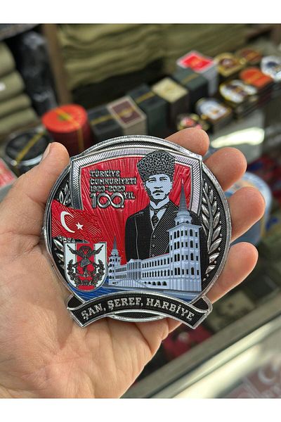 KOMANDO PAZARI PATCH BORDAT ATATURK, PĂRINTUL TURCILOR, PATCH TAMPĂ 3D TĂIAT LAZER CU LEMN PE SPATE