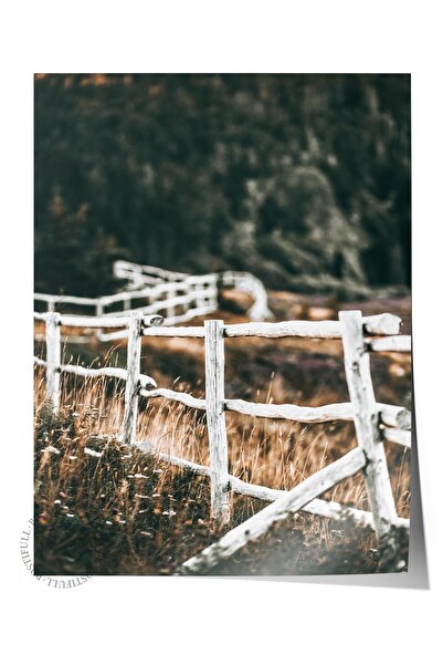 Postifull Poster rustic fără rame, pictură nordică maro, NR:222 Fotografie cu...