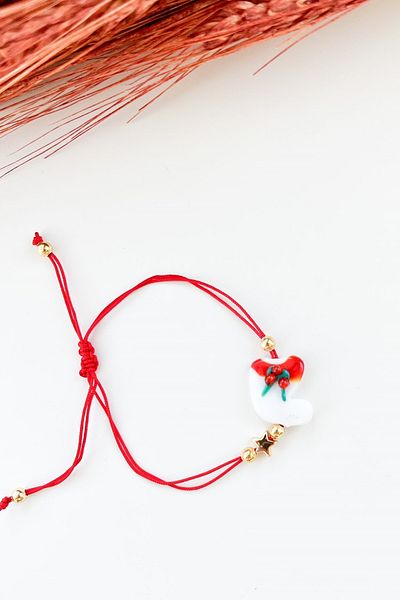 Pretty Murano Christmas Figured Bracelet