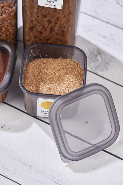 Home Rustic 12-Piece 24-Piece Square Food and Pulses Set with 3X Labels