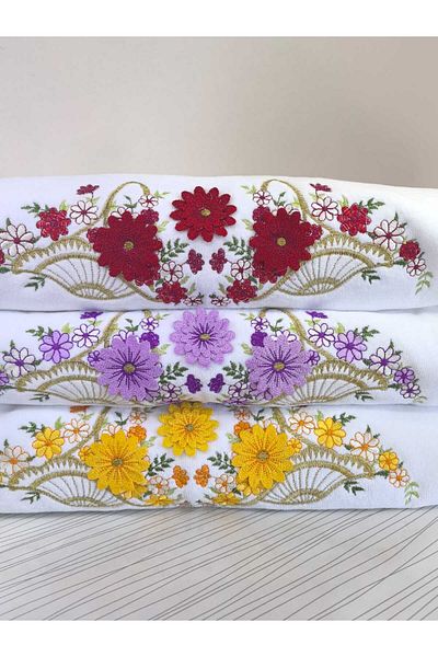 Peacock 3-Piece Three-Dimensional Hand & Face Towels 50 X 90 (2600Gr)