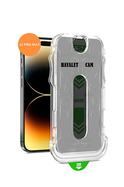 OSG iPhone 12 Pro Max Hayalet Ekran Koruyucu Uygulama Aparatlı Temperli Cam K...