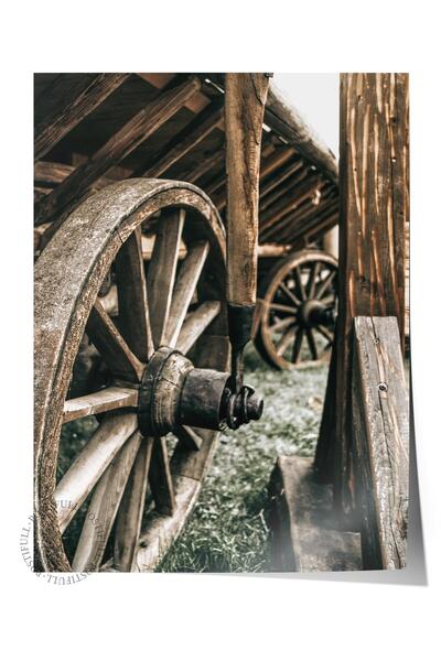 Postifull Poster rustic fără încadrare, pictură nordică maro, NR:188 Fotograf...