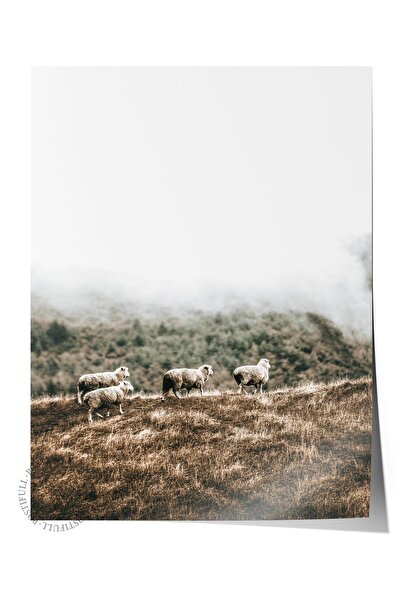 Postifull Poster rustic fără rame, pictură nordică maro, NR:167 Fotografie pe...