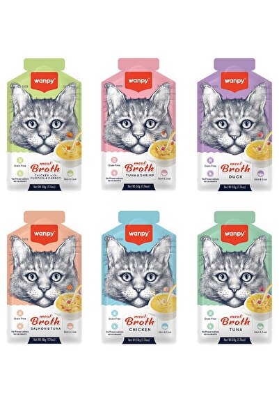 St Morritz Karışık Aromalı Kedi Çorbası 50 gr x 6 Adet Sıvı Kedi Ödülü
