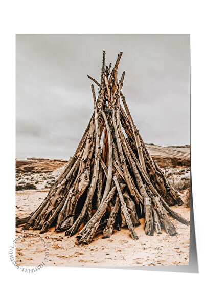 Postifull Poster rustic fără rame, pictură nordică maro, nr:447 Fotografie cu...