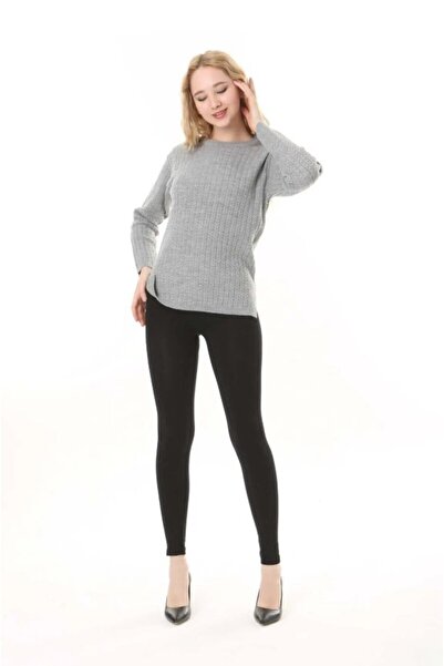 Fresh&Moda Women's Hair Knitted Mother Knitwear Winter Wool Sweater