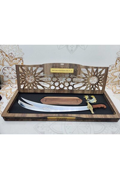 AGH Değerli Hediyeler Ev Ofis Hediyesi Kişiye Özel Dekoratif Kutusunda 70 Cm KILIÇ Gümüş Renk Zülfikar Kılıç