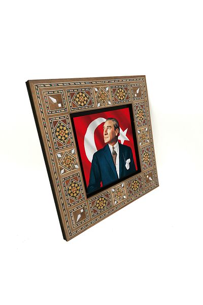 Sadrazam Ataturk Printed Mdf Table 20X20 Krt-99