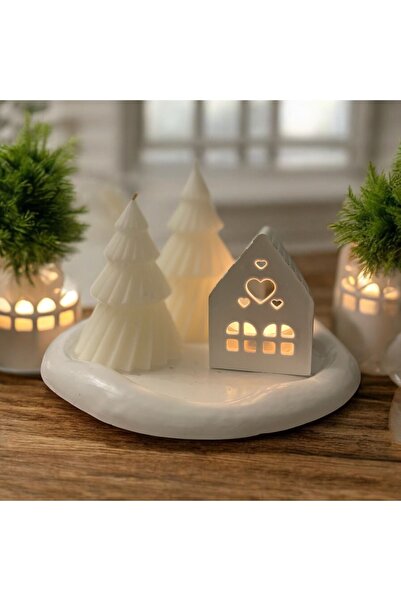 Genel Markalar 2025 noel çam ağacı kış yeni yıl pinterest dekoratif mum seti