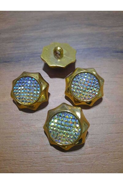 İMREN AKSESUAR Irem Metalized - 2.5 cm Wide 6 Bottom Foot Buttons