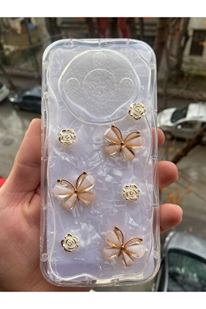 AQUA AKSESUAR Realme 11 Pro/ 11 Pro Plus Uyumlu Kılıf 5D Kabartmalı Kelebek Ç...