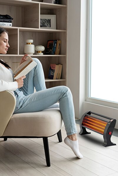 St Morritz Elektirikli Isıtıcı Quartz Masa Altı 3 Çubuklu Güvenli Ve Enerji Tasarruflu 1200 Watt