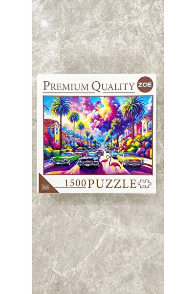 Genel Markalar ZOE PREMIUM QUALITY 1500 PARÇA KUTULU PUZZLE NEON BOULEVARD