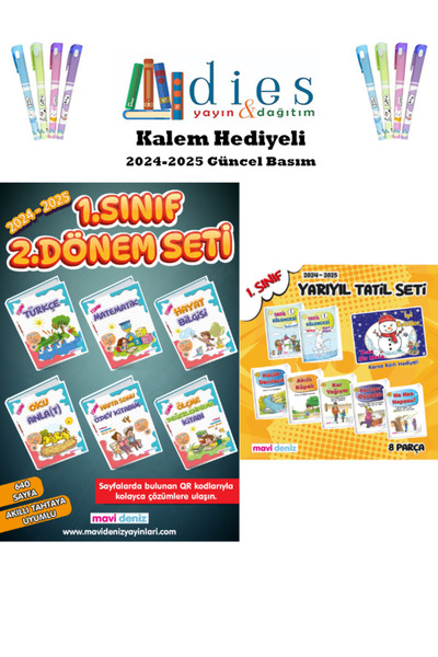 Mavi Deniz Yayınları Mavideniz Yay. 1. Snf 2. Dönem Seti + Yarıyıl Tatil