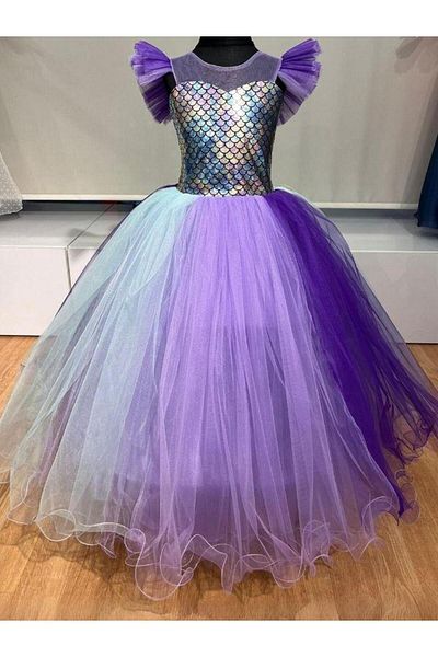 Okay Girl's Mermaid Sinking Evening Dress