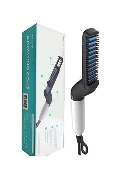 Genel Markalar Çok Fonksiyonlu Sakal Düzleştirici ve Modelleme Tarağı Siyah/B...