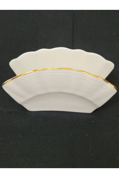 Kütahya Porselen Gold Gilded Bonnet - Napkin Holder