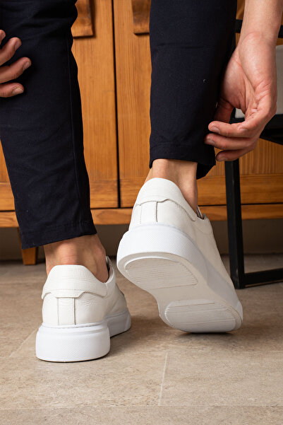 Safari Ayakkabı Ανδρικά παπούτσια Tommy 100% γνήσιο δέρμα εξαιρετικά άνετα με σόλα Eva, καθημερινά παπούτσια λευκά