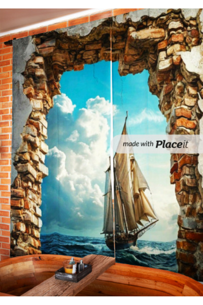 Elmas Dizayn Özel tasarım 1. Kalite 3d Dijital Baskı 140 Cm * 240 Çift Kanat ...