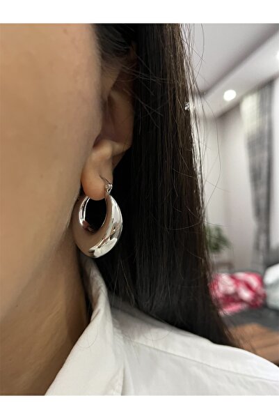 Jewelyf Vintage Steel Bombe Hoop Model Earrings