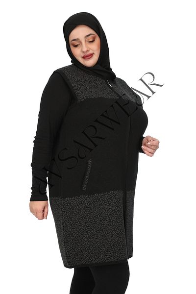 AVSARWEAR Plus Size Leopard Print Piece Vest - Pocket, Avsarwear