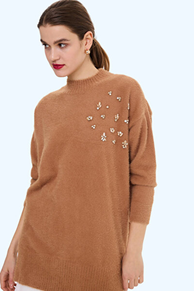 Missemramiss TAŞ İŞLEMELİ ANGORA TUNİK