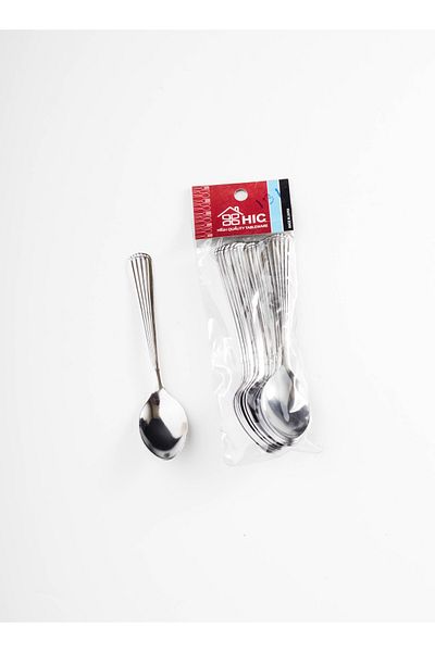 HIC 12-Piece Stainless Steel Dessert Spoon Set