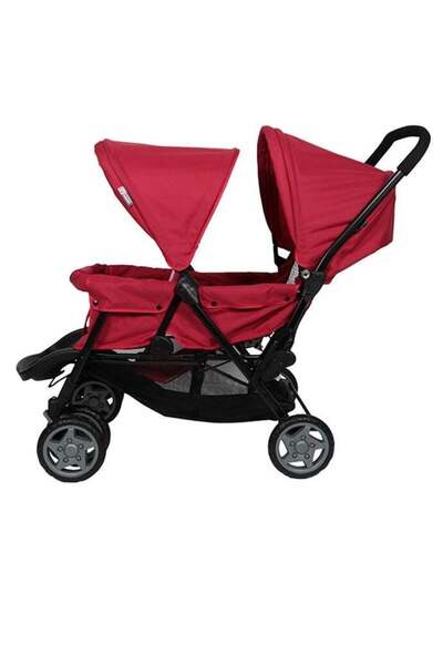 BabyCara Twin Stroller Adjustable Seat Complete Lay Down for Babies