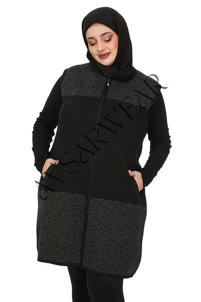 AVSARWEAR Plus Size Leopard Print Piece Vest - Pocket, Avsarwear