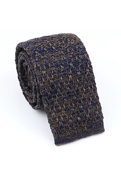 Omark Cotton Örme Kravat Karma Kahve