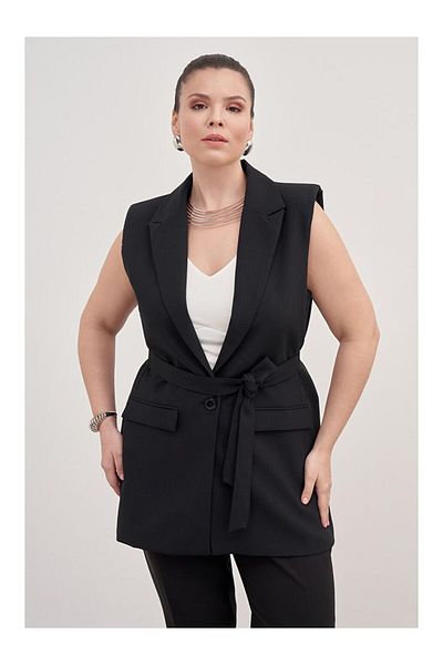 EMİRA LİFE Women's Blazer Vest Waist Elastic Pants