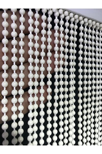 özdeğer home 120x210 Beyaz 5mm Aralık Kapı Perdesi Zincir Perde Sineklik Perdesi Boncukperde Separatör Perdesi