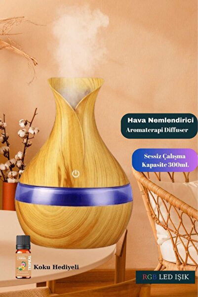 Sarftech Ultrasonik Hava Nemlendirici Aromatik Oda Kokusu 7 Renk Led Işıklı 3...