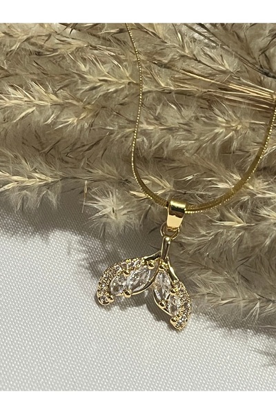 stainles steel Çelik gold renk İtalyan zincirli yeni sezon balık kuyruğu uçlu...