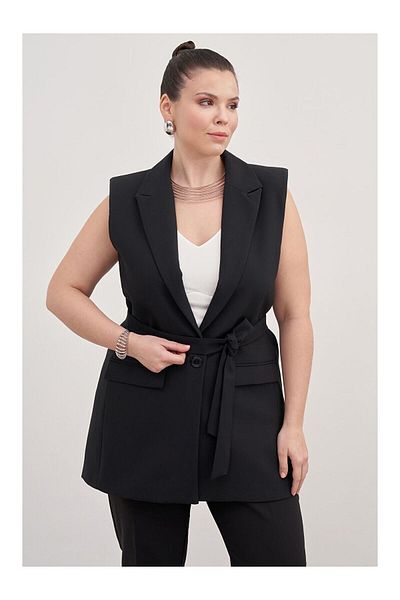 EMİRA LİFE Women's Blazer Vest Waist Elastic Pants