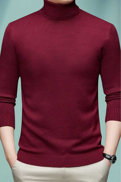 Uniquetrenders 2-Piece Men's Non-Pilling Throat Knitwear Sweater Fisherman Knitwear Sweater