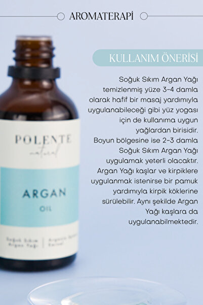 Polente Natural Argan Yağı - Soğuk Sıkım 50 ml
