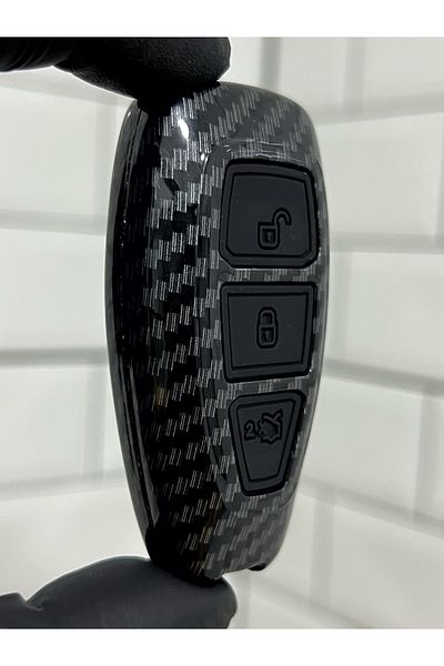 GMA KEYS Black Luxury Ford Focus Fiesta Kuga Mondeo Smax Cmax Ecosport - Carbon Key Case