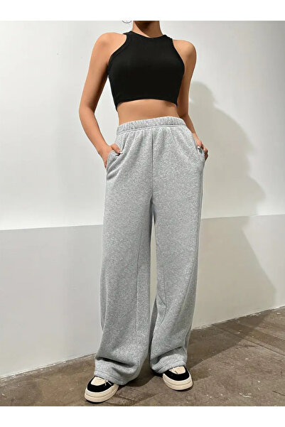 CAONNES Gray Stretchy Comfortable Fabric - Loose Fitting Women's Sweatpants S...