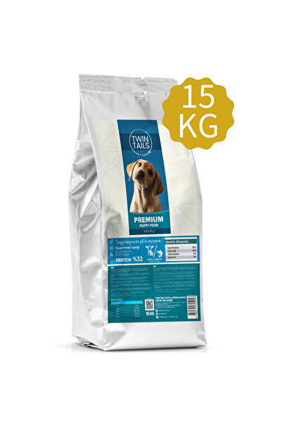 TWIN TAILS 3218 Premium Yavru Köpek Maması Kuzu&Somon 15 Kg