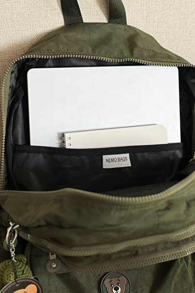 MORCA Unisex Ordunca Khaki Backpack - Klinkir Waterproof Fabric - 40X30Cm with Laptop Compartment - 18Lt