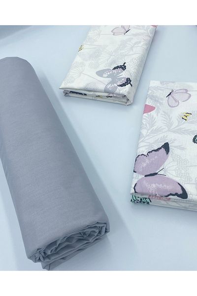 pınarhome collectıon New Season - 100% Organic Cotton, Soft Sand and Elastic Crossbody+Pillow Cover Corner Depth 28-30 cm