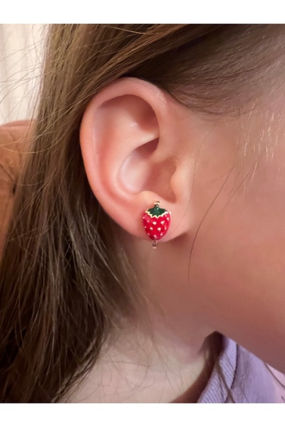 SMCHOME Çilek Mıknatıs Çocuk Küpe